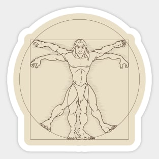 Vitruvian son of man Sticker